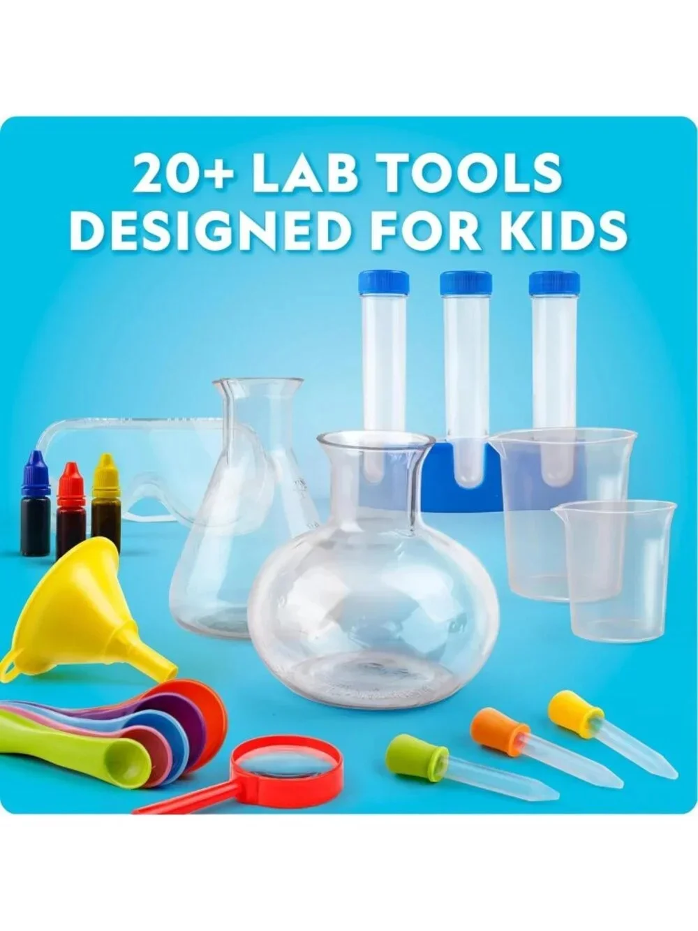 Complete Chemistry Lab Kit for Kids - 50 Science Experiments & 20+ Tools, Ages
